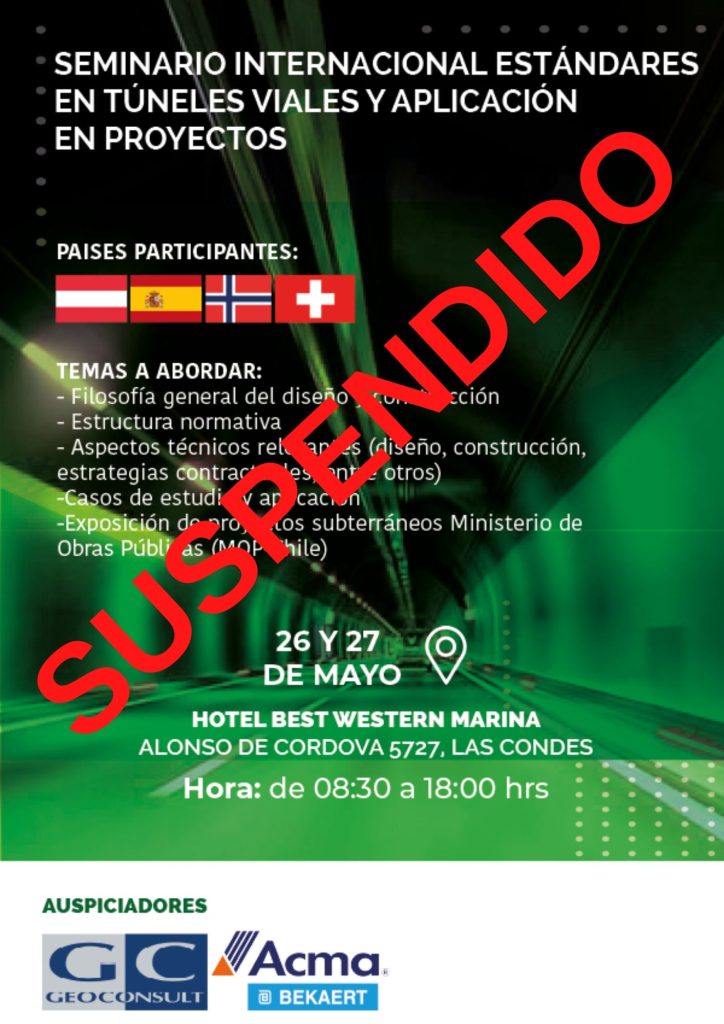 Seminario Internacional “Estándares en túneles viales y aplicación en proyectos”